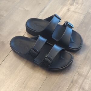 Skechers Black Double Strap Sandals Size 8 Women's